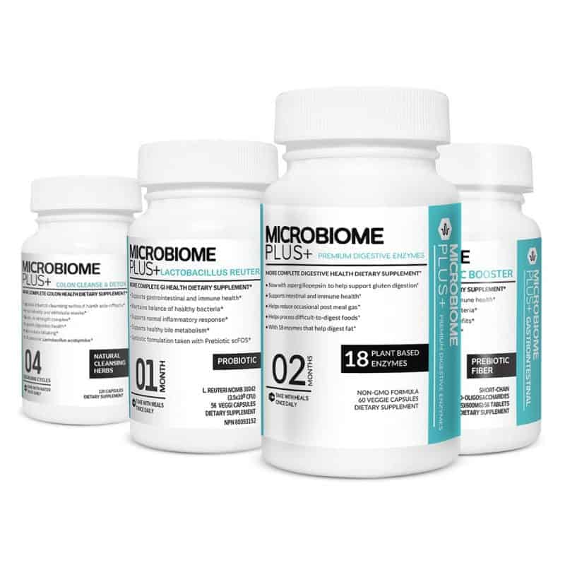 Complete MB Bundle: Probiotic, Prebiotic, Colon Cleanse & 18 plant based Enzymes