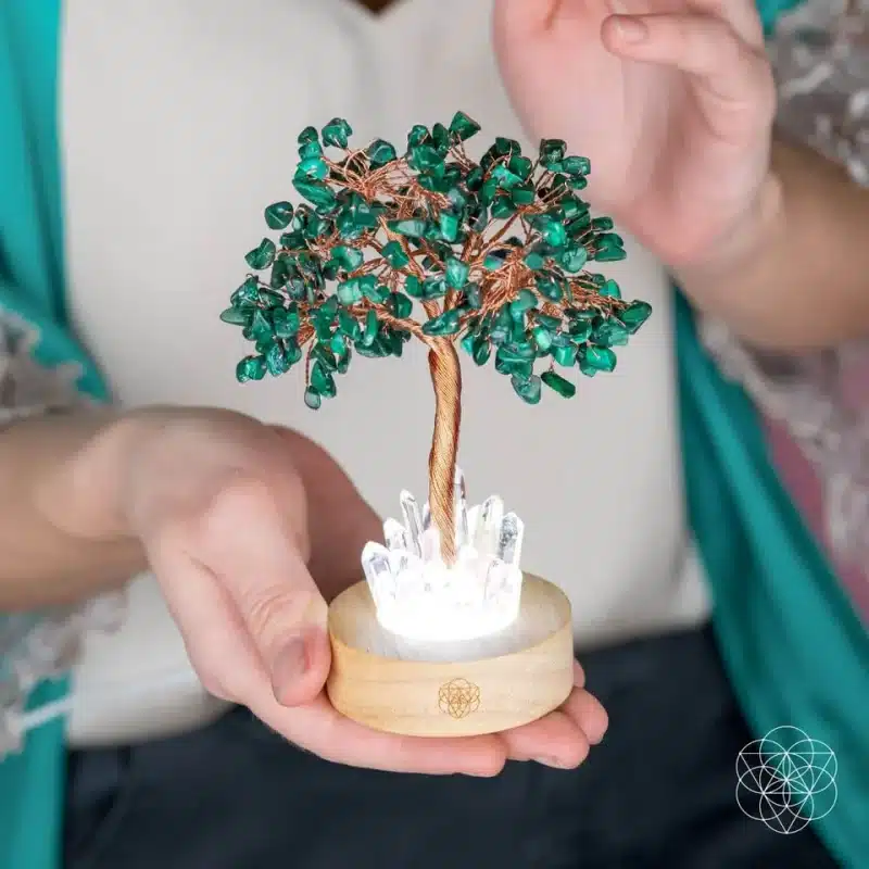 Anti-Anxiety Malachite Tree Lamp by Conscious Items