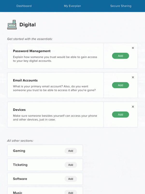 Secure Vault everplans gif