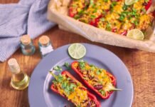 The Best Vegetarian Black Bean Stuffed Peppers Recipe VegetarianBlackBeanStuffedPeppers_09