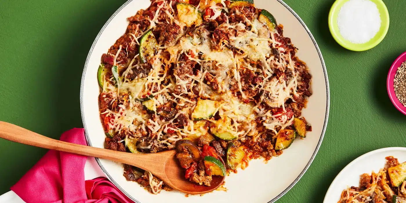 noodle less beef lasagna skillet fcaf043b 1