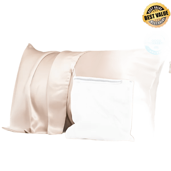 23mm Silk Pillowcase With Zipper + Laundry Bag
