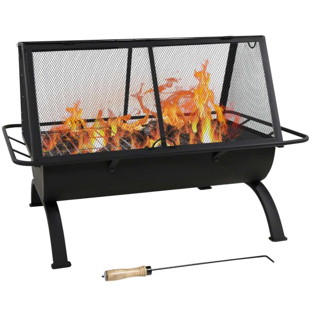 Sunnydaze 36 Inch Northland Steel Outdoor Fire Pit with Grill