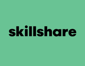Deals 14 skillshare logo black on green