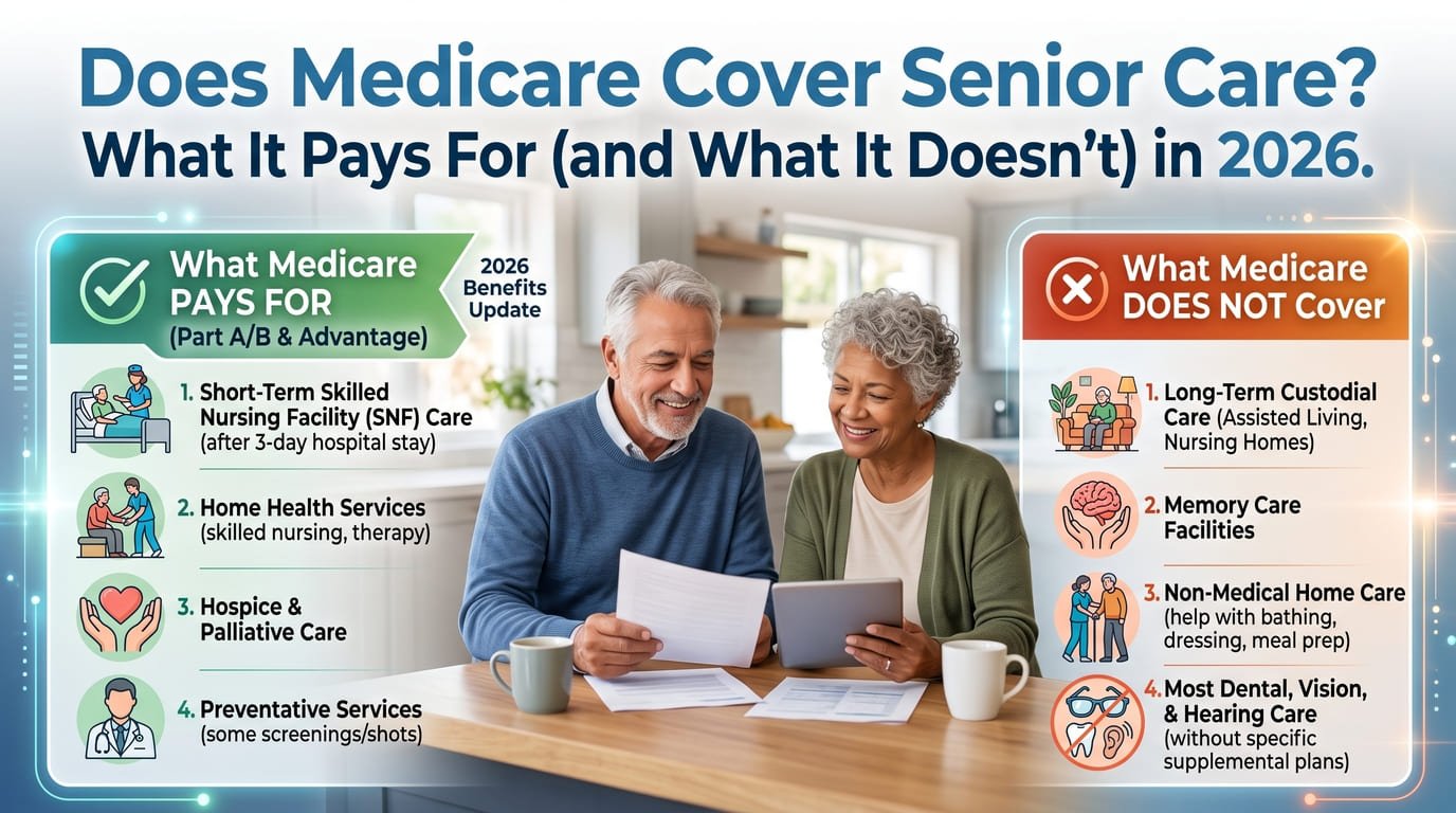 Does Medicare Cover Senior Care? What It Pays For (and What It Doesn't) in 2026 1 Does Medicare Cover Senior Care? What It Pays For (and What It Doesn't) in 2026