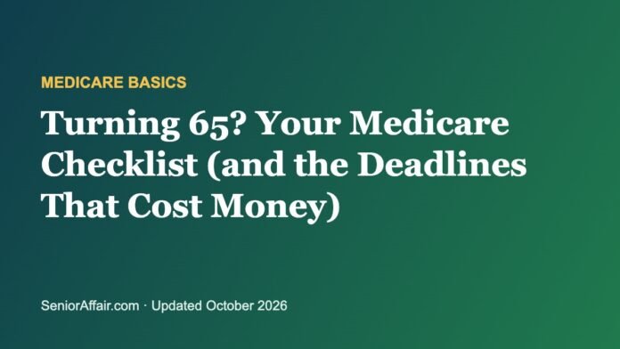 Turning 65? Your Medicare Checklist (and the Deadlines That Cost Money)